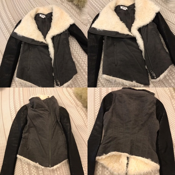 ❌🚫SOLD❌🚫Helmut Lang Shearling-trimmed jacket - Picture 4 of 8
